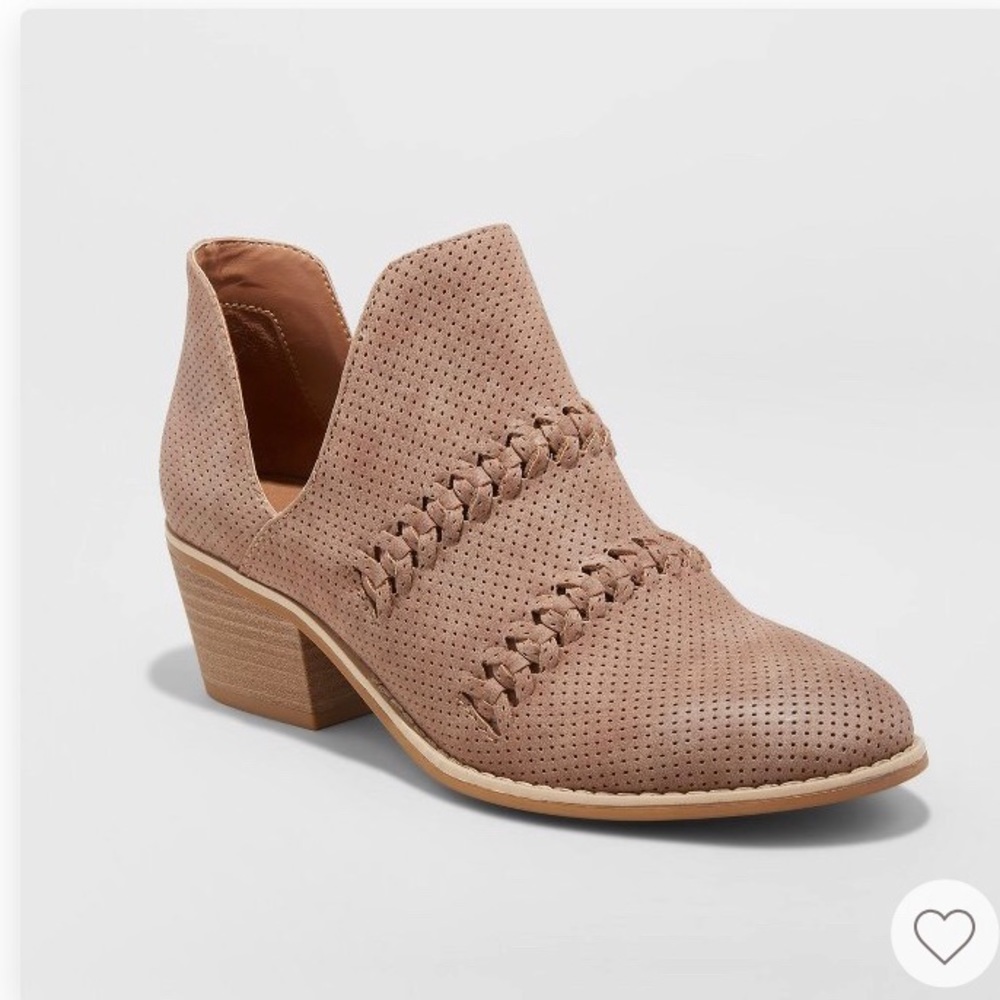 v cut ankle booties
